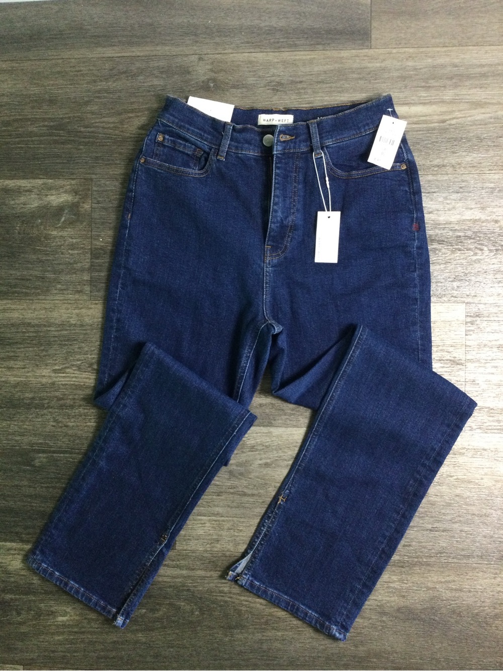 Warp + Weft Dark Indigo Straight Leg Women's Jeans